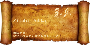 Zilahi Jetta névjegykártya